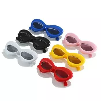 Модные солнцезащитные очки ярких цветов для женщин на открытом воздухе в стиле панк, хип-хоп, солнцезащитные очки LXY чёрный