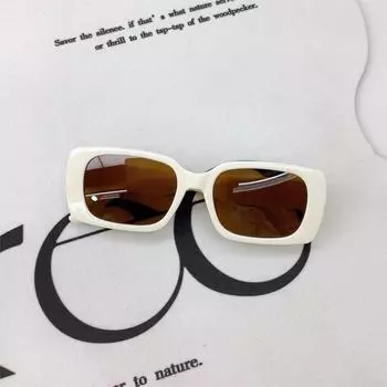 Модные солнцезащитные очки с защитой от ультрафиолета для детей, маленькие модные пляжные вогнутые очки для девочек бежевый