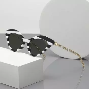 Модные солнцезащитные очки Солнцезащитные очки кошачий глаз белый