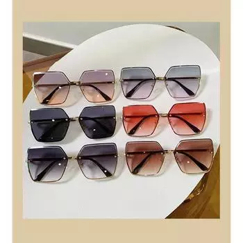 Модные солнцезащитные очки Солнцезащитные очки в большой оправе, неполяризованный модный аксессуар чёрный