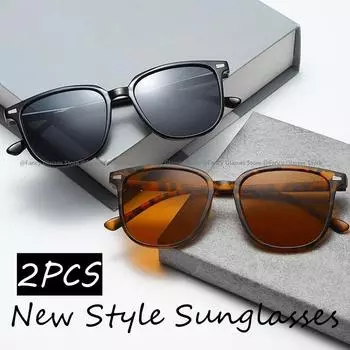 Модные солнцезащитные очки в большой оправе для женщин, унисекс, ретро, квадратные, ультралегкие, женские, мужские, солнцезащитные очки с защитой от ультрафиолета as picture