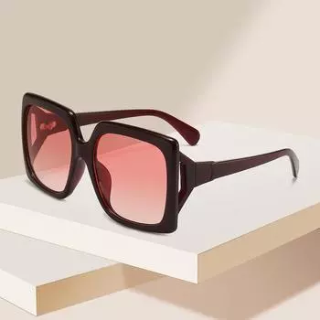 Модные солнцезащитные очки в квадратной оправе, неполяризованные модные аксессуары белый