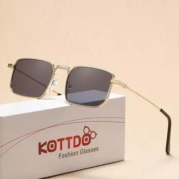 Модные солнцезащитные очки в стиле стимпанк для мужчин, роскошные брендовые солнцезащитные очки в стиле ретро с маленькими квадратными металлическими солнцезащитными очками для женщин, очки для вождения Uv400 CHINA серый