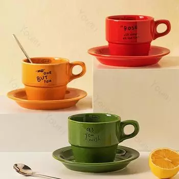 Модные современные керамические кофейные чашки для завтрака дома, молочные кружки для повседневного офисного послеобеденного чая, изысканная кофейная чашка 250ml