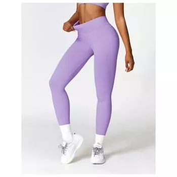 Модные спортивные штаны для фитнеса и йоги Push Up, женские однотонные леггинсы с высокой талией, обтягивающие бесшовные женские леггинсы для йоги, облегающие женские брюки для йоги 25593 S светло-зеленый