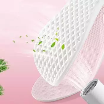 Модные стельки для мужчин и женщин, дезодорирующие стельки для спортивной обуви, впитывающие пот, мягкие, дышащие, для энергичной ходьбы, спортивные подушечки для обуви унисекс 35-36 розовый