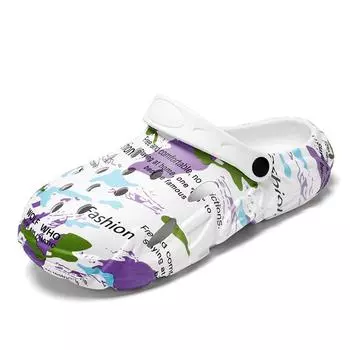 Модные стильные мужские и женские тапочки, удобные пляжные сандалии, нескользящие, летняя повседневная обувь для прогулок, шлепанцы для пар, легкие 38-39