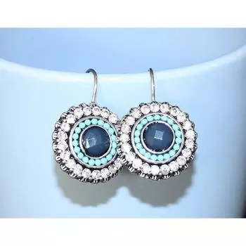 Модные стильные серьги из оксидированного серебра для женщин и девочек