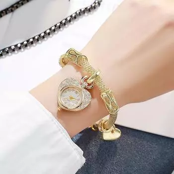 Модные стильные женские часы, лучшие брендовые женские кварцевые наручные часы, лучшие подарки, часы для жены, семьи, друга золотой