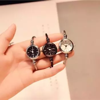 Модные стильные женские и женские римские цифры на циферблате, круглый браслет, наручные часы, серебряный поворот чёрный