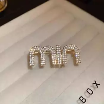 Модные Стразы Буквы Броши Булавки Для Женщин Одежда Пальто Ювелирные Изделия Аксессуары Для Вечеринок Подарки 1pc