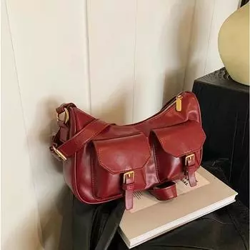 Модные сумки-багеты из искусственной кожи для женщин, высокое качество, ощущение роскоши, классический стиль, ретро сумки через плечо