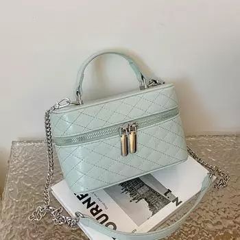 Модные сумки-цепочки для женщин, летние, новые простые повседневные небольшие квадратные сумки, модные универсальные сумки через плечо для поездок на работу