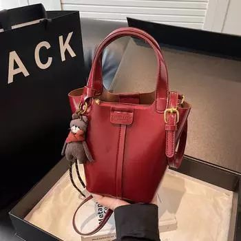 Модные сумки через плечо 2024 года — высококачественная сумка с текстурой Майяра, идеально подходящая для поездок на работу и на природу Pendant; 23*14*18 коричневый