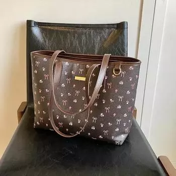 Модные сумки через плечо из искусственной кожи с молнией и цветами, вместительные универсальные сумки для поездок на работу для женщин, молодежная повседневная сумка