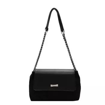 Модные сумки через плечо из искусственной замши и искусственной кожи с массивными цепями, модные простые высококачественные сумки через плечо