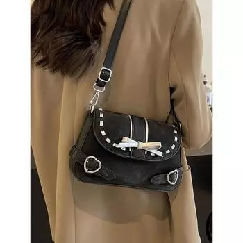 Модные сумки через плечо из мягкой кожи с клапаном, модная универсальная маленькая квадратная женская повседневная сумка подмышкой