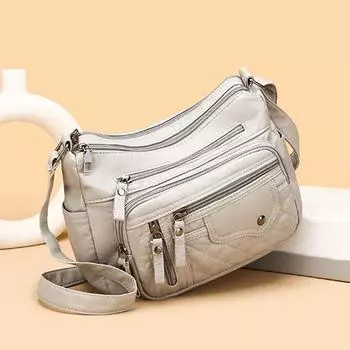 Модные сумки через плечо из мягкой кожи для женщин, повседневные сумки-мессенджеры с карманами, сумки в стиле ретро, женские сумки через плечо One Size жёлтый