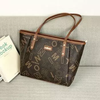 Модные сумки через плечо, женские сумки-тоут с принтом, из искусственной кожи, для отдыха, универсальные, большой вместимости, для мам среднего возраста, для дальних поездок