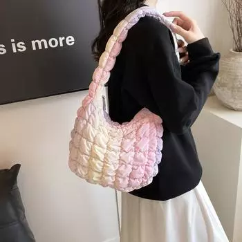 Модные сумки Cloud для женщин, осенние новые высококачественные мягкие сумки под мышками, большая вместимость, сумка через плечо, универсальная сумка-тоут