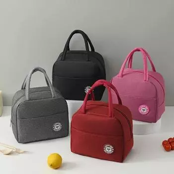 Модные сумки для пивных обедов для детей, большая вместительная сумка для пикника, ланч-бокс, термосумка, портативные сумки для еды в офисе и на открытом воздухе розовый