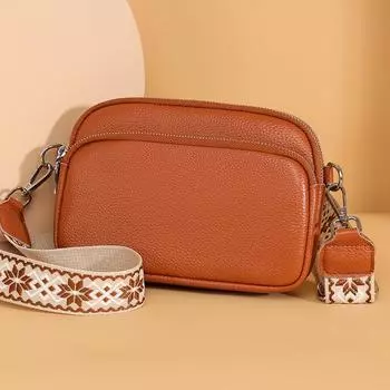 Модные сумки для женщин из коровьей кожи, простые однотонные маленькие квадратные сумки, высококачественная и универсальная сумка для камеры под мышкой, женские сумки из натуральной кожи