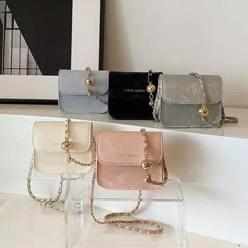 Модные сумки для женщин, новая летняя сумка на одно плечо с цепочкой, нишевая высококачественная квадратная мини-сумка с текстурой