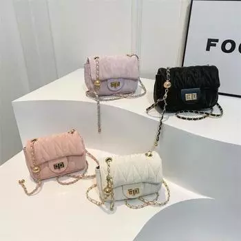 Модные сумки для женщин, новый стиль, простая маленькая квадратная сумка, модная вышитая цепочка с бриллиантами, одно плечо, через плечо