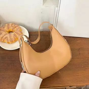 Модные сумки подмышки из искусственной кожи, женские сумки-клатчи, сумка на одно плечо, женская модная простая сумка-бродяга, женские сумки-тоут 20.5x5.5x20.5cm белый