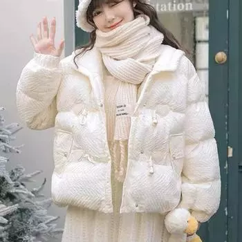 Модные суперкрасивые пуховики для женщин популярны зимой этого года, хлопковые куртки, куртки-пуховики, короткие утепленные пальто. S 50 kg