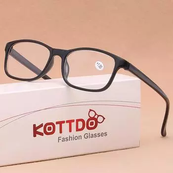 Модные суперлегкие женские очки для чтения, старик, зеркало, HD, смола, мужчина, пресбиопия +1.0 чёрный