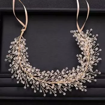 Модные свадебные аксессуары для волос в стиле барокко со стразами и кристаллами, свадебная тиара, золотая повязка на голову, королевский выпускной головной убор ручной работы