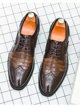 Модные свадебные платья, мужские деловые туфли, удобные туфли на платформе класса люкс из кожи, новые элегантные мужские туфли для офиса и общения Дерби 38