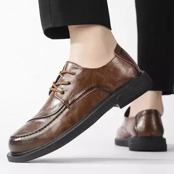 Модные свадебные туфли ручной работы, брендовая мужская обувь из натуральной кожи, универсальные мужские кроссовки, модные мужские туфли-оксфорды 39 коричневый