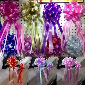 Модные свадебные украшения для автомобиля своими руками, подарочная упаковка для цветов на день рождения, романтические, высокого качества, 10 шт./лот, популярные, горячая распродажа, украшения для вечеринок, банты, ленты коричневый