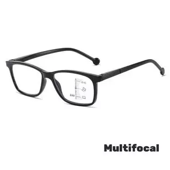 Модные сверхлегкие мультифокальные очки для чтения, новые очки с блокировкой синего света для мужчин и женщин, винтажные прогрессивные очки для ближнего и дальнего света 1