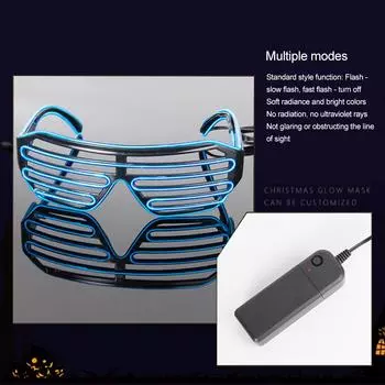 Модные светодиодные очки для мотоциклистов, ночные велосипедные головные уборы для мотоциклистов, рождественские музыкальные фестивали на День благодарения флуоресцентный зеленый