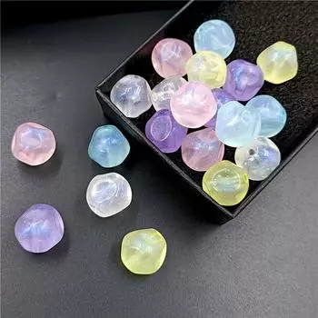 Модные светящиеся серьги-колье своими руками 10 шт., тонкие мерцающие бусины в форме бисера, аксессуары из акрила, материалы для изготовления, ювелирные изделия Merman Hime розовый