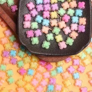 Модные свободные бусины 500 г DIY ювелирные аксессуары, четырехлепестковый цветок для изготовления браслетов и сережек