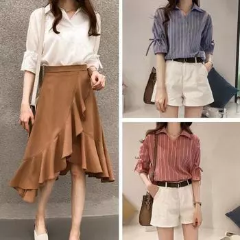 Модные свободные футболки со шнуровкой и V-образным вырезом в полоску с бабочкой и короткими рукавами, женские повседневные хлопковые топы XXXL