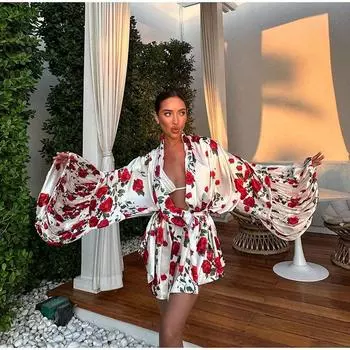 Модные свободные женские платья с принтом 2025 года, сексуальное мини-платье с капюшоном и длинным рукавом, элегантное классическое платье на шнуровке, женская одежда S ярко-розовый