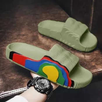 Модные тапочки из кокоса, мужская обувь для родителей и детей, пляжная обувь больших размеров, парная одежда, домашние тапочки с одним словом 29-30