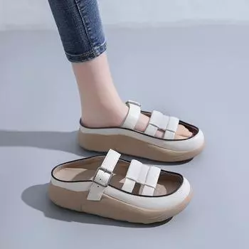 Модные тапочки. Летняя дикая повседневная обувь. Удобные тапочки с мягкой подошвой. 35