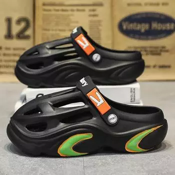 Модные тапочки мужские летние сандалии без застежек мужские повседневные пляжные туфли удобные уличные тапочки мужские новые сандалии мужские туфли 40 белый