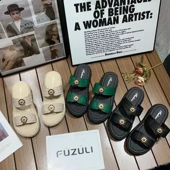 Модные тапочки на толстой подошве, женская летняя верхняя одежда, тренд, двухременные, классные тапочки, удобные пляжные тапочки на плоской подошве, производитель 36 белый