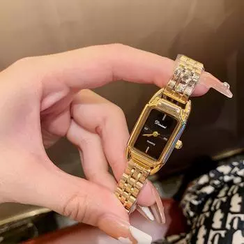 Модные темпераментные часы со стальным ремешком для ежедневных поездок на работу, кварцевые часы, женские простые часы с двумя стрелками