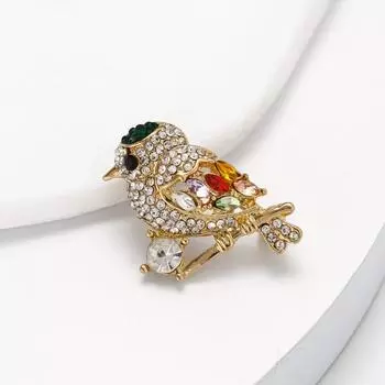 Модные тенденции брошь в виде птицы сорока милая личность счастливая цветная булавка корсаж парные аксессуары праздничные подарки на вечеринку золотой