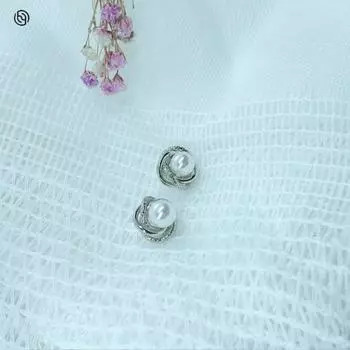 Модные тенденции Переплетенные серьги из жемчуга Простые креативные серьги Универсальный темперамент