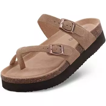 модные теплые мягкие пробковые тапочки для женщин классические тапочки на платформе сандалии на плоской подошве с открытым носком модные мюли и пляжная обувь 37