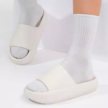 Модные теплые мягкие тапочки с толстой подошвой для женщин и мужчин, домашние сандалии на платформе, домашние тапочки для ванной, летняя модная пляжная обувь для пар 35-36 светло-зеленый